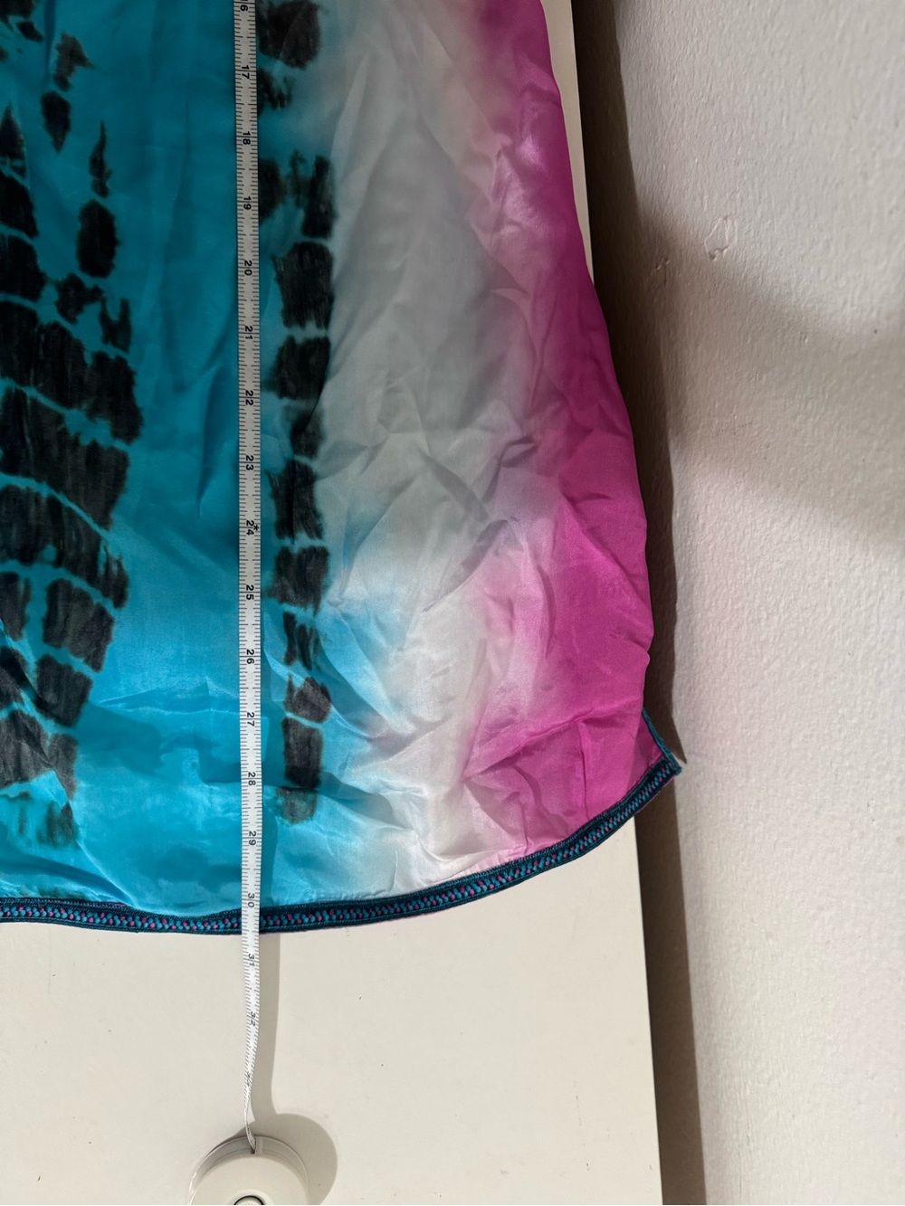 Soft Surroundings Curacao Blue Pink Silk Tie Dye Tunic Top Blouse Size XL NWT - Picture 12 of 14